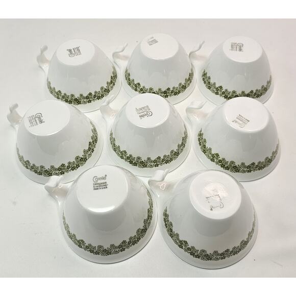 Vintage Corelle by Corning Crazy Daisy Spring Blossom Coffee Tea Cups Set Of 8 - Picture 5 of 10